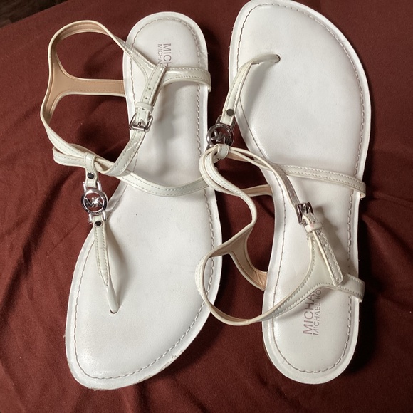 Michael Kors White Sandals Silver-tone Hardware Size unknown - Picture 6 of 10